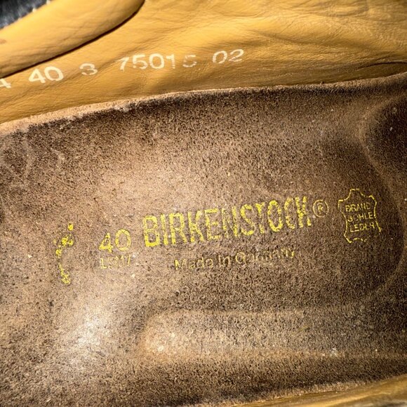 Birkenstock Mens Size 40 US 7-7.5 Black Leather Buckle Strap Trent Loafer Shoes - Picture 8 of 16